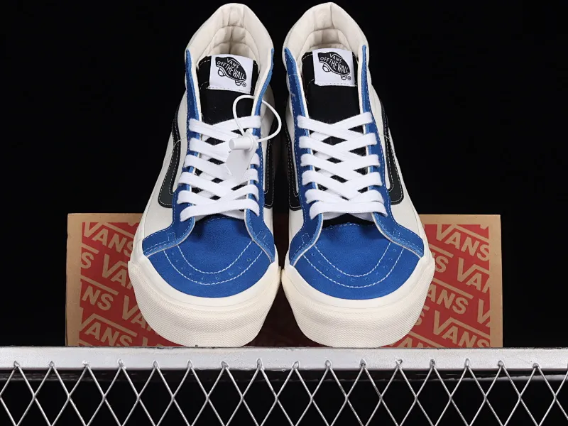 All categories Vans Vans series Vans Hi Vans high-top Vans SK8-Hi Anaheim series Vans official blue and white color matching high-top vulcanized sneakers VN0A4BVB21R
